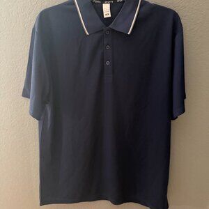 Men's Love & Sports Navy Performance Polo Shirt | Size M | Athletic Golf Polo